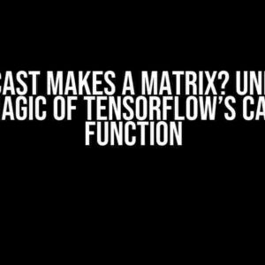 How tf.cast makes a matrix? Unraveling the Magic of TensorFlow’s Casting Function