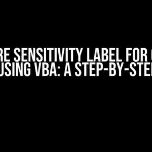 Set Azure Sensitivity Label for Outlook Email using VBA: A Step-by-Step Guide