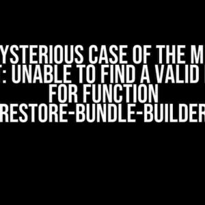 The Mysterious Case of the Missing Endpoint: Unable to Find a Valid Endpoint for Function `ext-firestore-bundle-builder-serve`